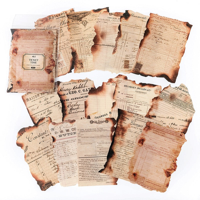Burnt Fragment Series Material Paper — 30 Sheets