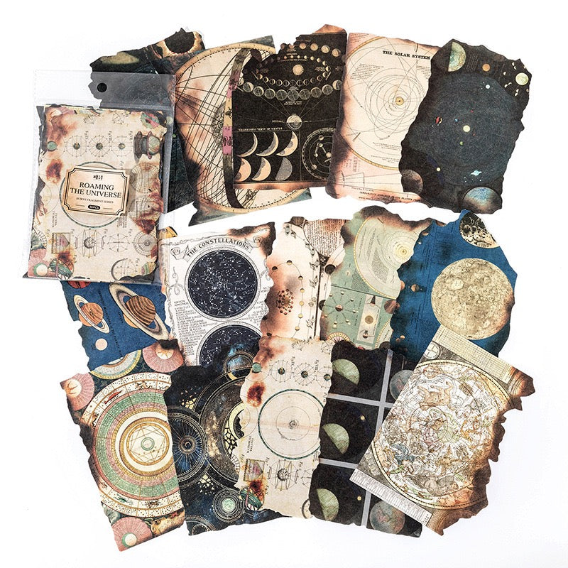 Burnt Fragment Series Material Paper — 30 Sheets