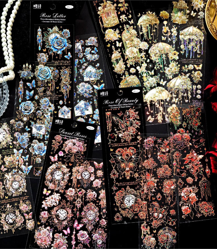 Rose Appointment Series PET Sticker — 3 Sheets