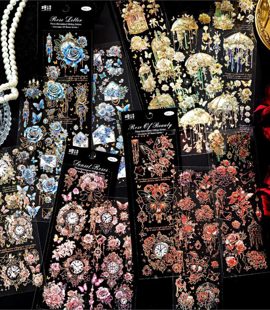 Rose Appointment Series PET Sticker — 3 Sheets