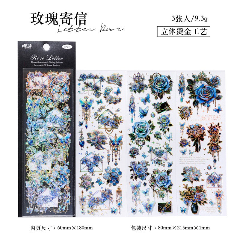 Rose Appointment Series PET Sticker — 3 Sheets