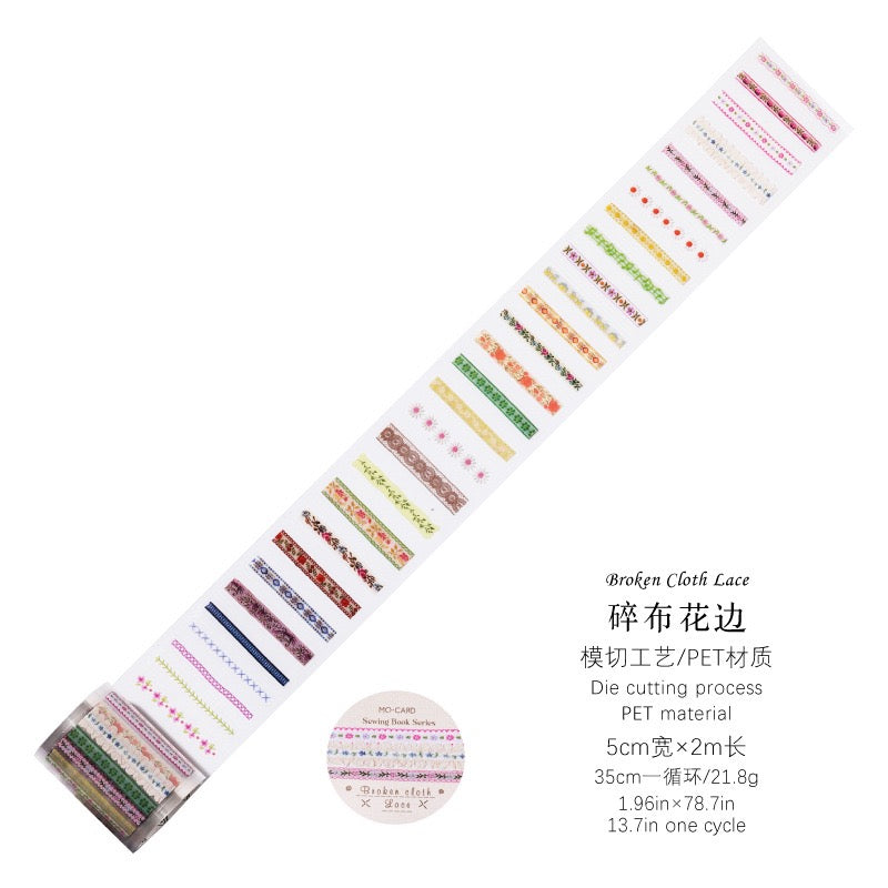 Série de livres de couture : Ruban découpé en PET — 2M