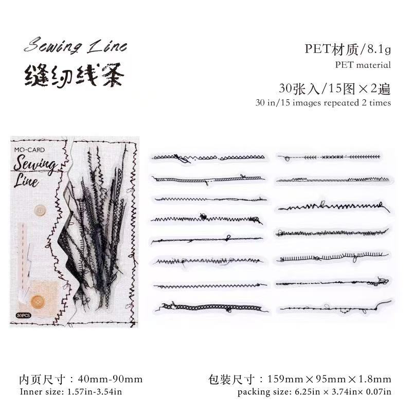 Sewing Studio PET Sticker Pack — 30PCS