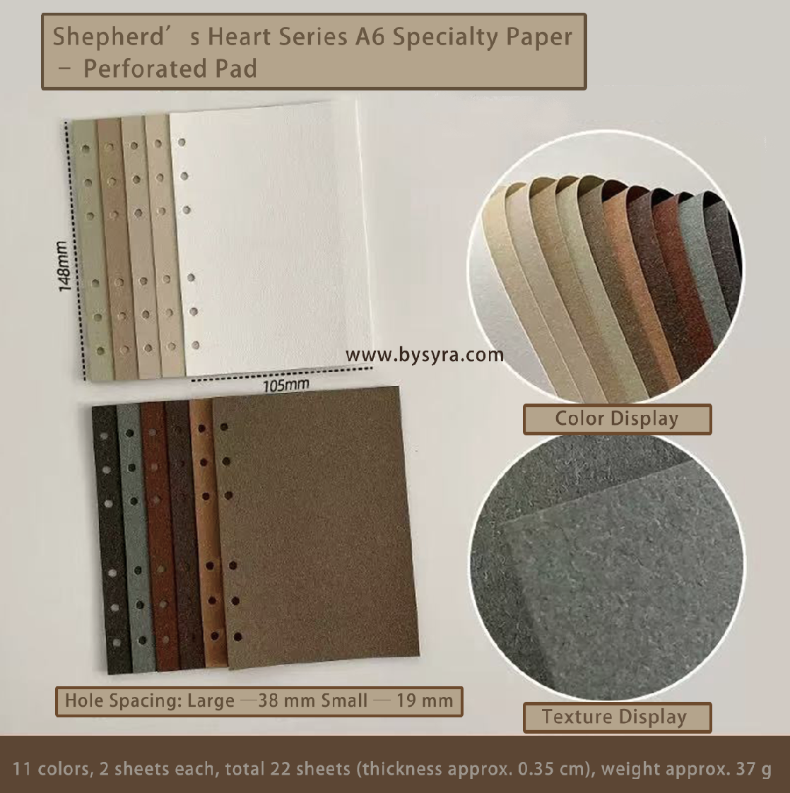 A6 Shepherd’s Heart Series Specialty Paper — 22 Sheets