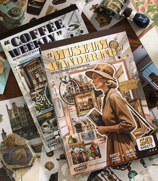 Slow Life Series Washi and Watermark paper Sticker Book — 50 Sheets