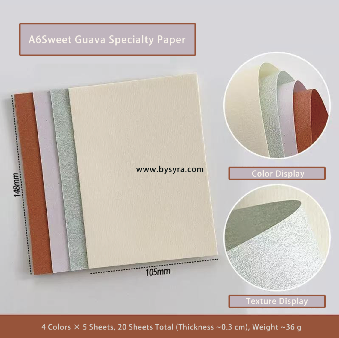 Papier spécial Goyave sucrée A6 — 20 feuilles