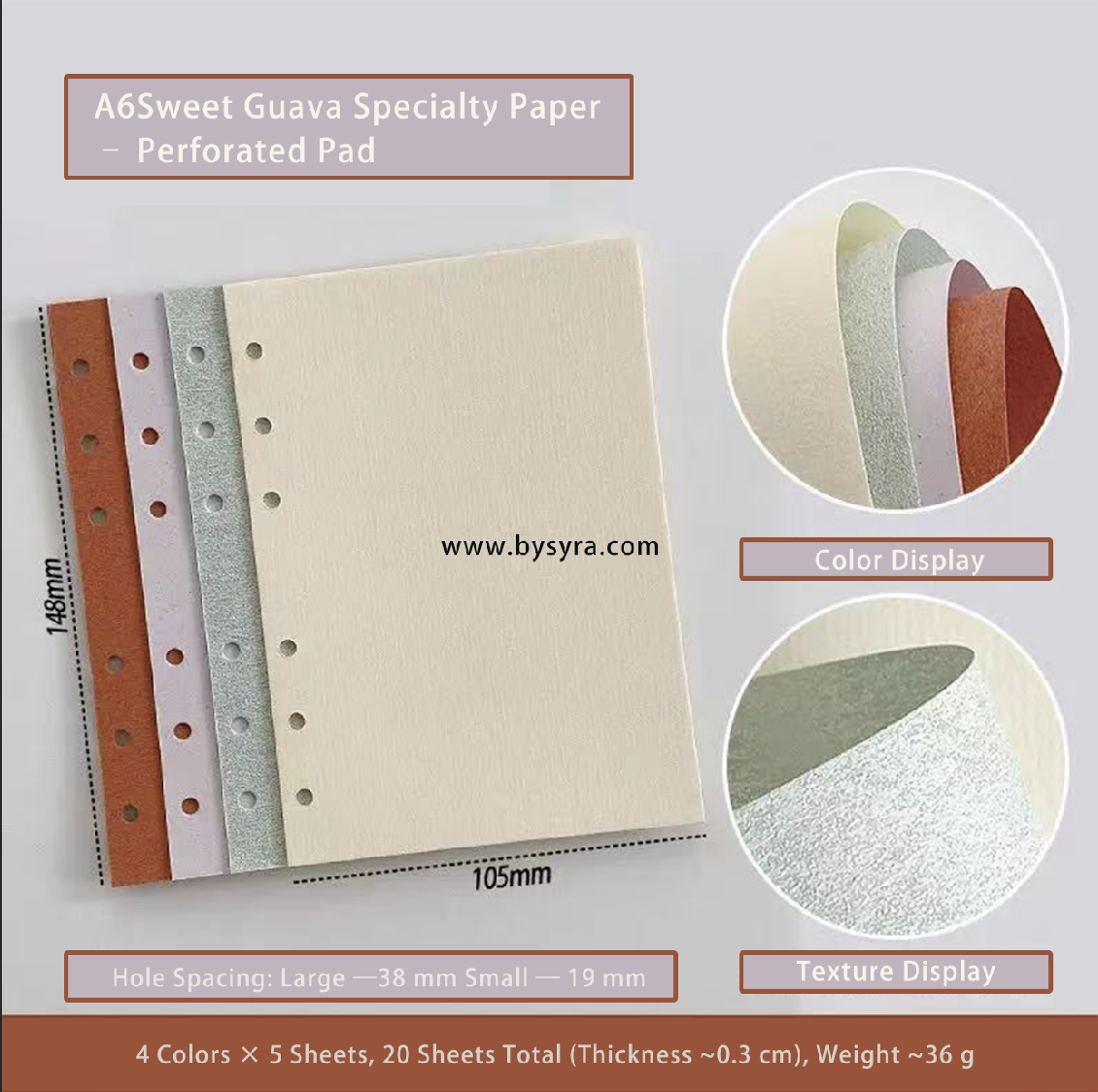 Papier spécial Goyave sucrée A6 — 20 feuilles