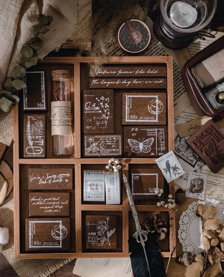 Timbres en bois de la série Time Rewind