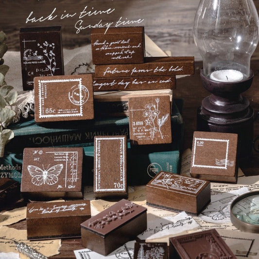 Time Rewind Series Wooden Stamps