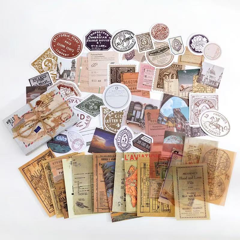 Kit de collage de la série Vintage Memories Room — 60 pièces