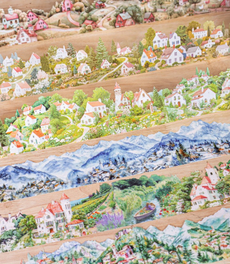 Ruban PET décoratif série Tiny Village — 2M