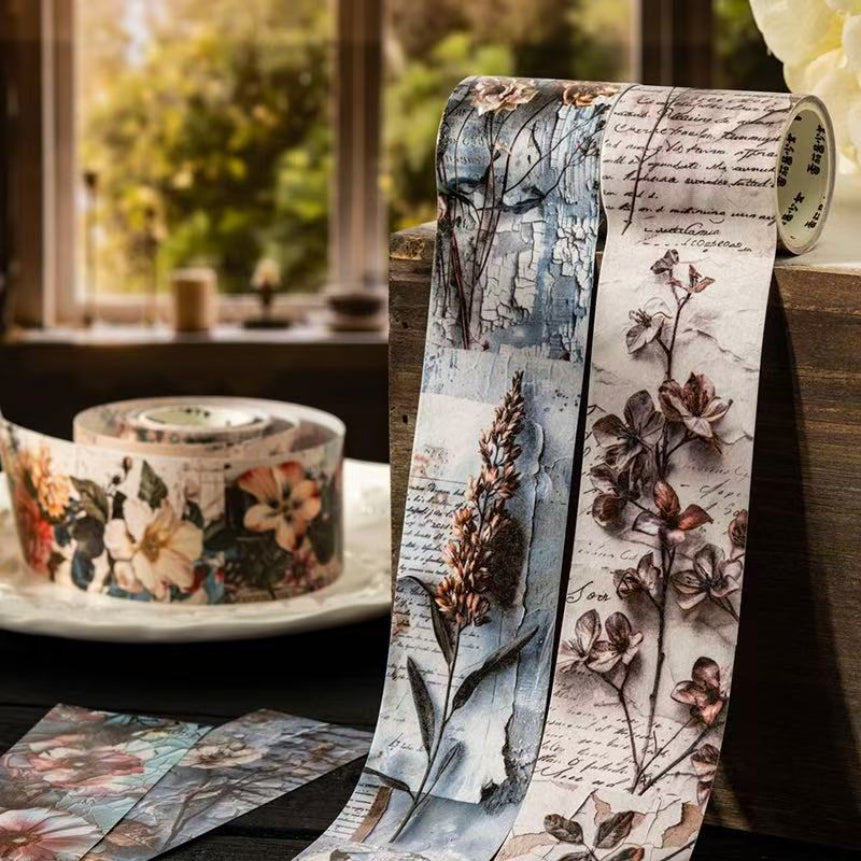 Vintage Floral Washi Tape — 2M