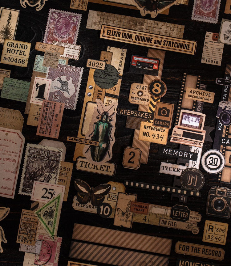 Pack de matériel de la série Souvenirs Vintage — 30 pièces