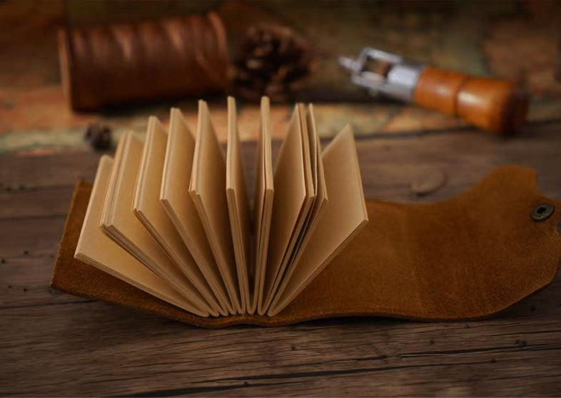 Carnet planificateur vintage en cuir de première qualité