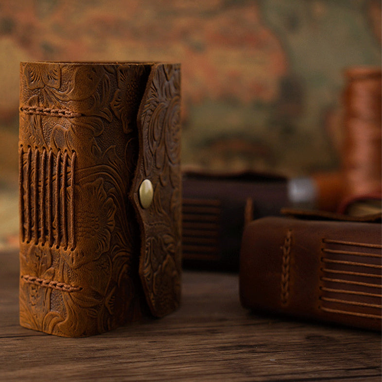 Carnet planificateur vintage en cuir de première qualité